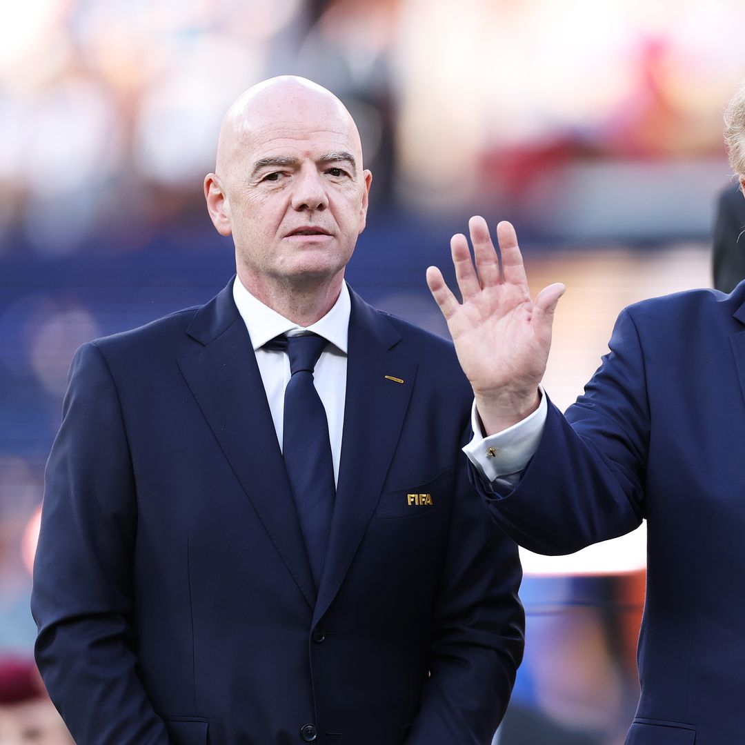 Gianni Infantino, presidente de la FIFA, junto al presidente de Estados Unidos, Donald Trump
